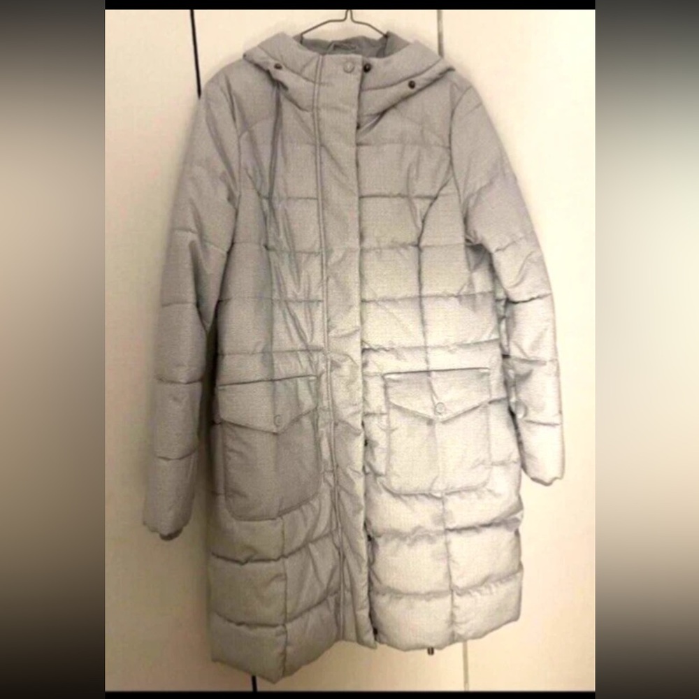 Barbour blue Puffer Jacket Quilted Water-Resistant Sz 8